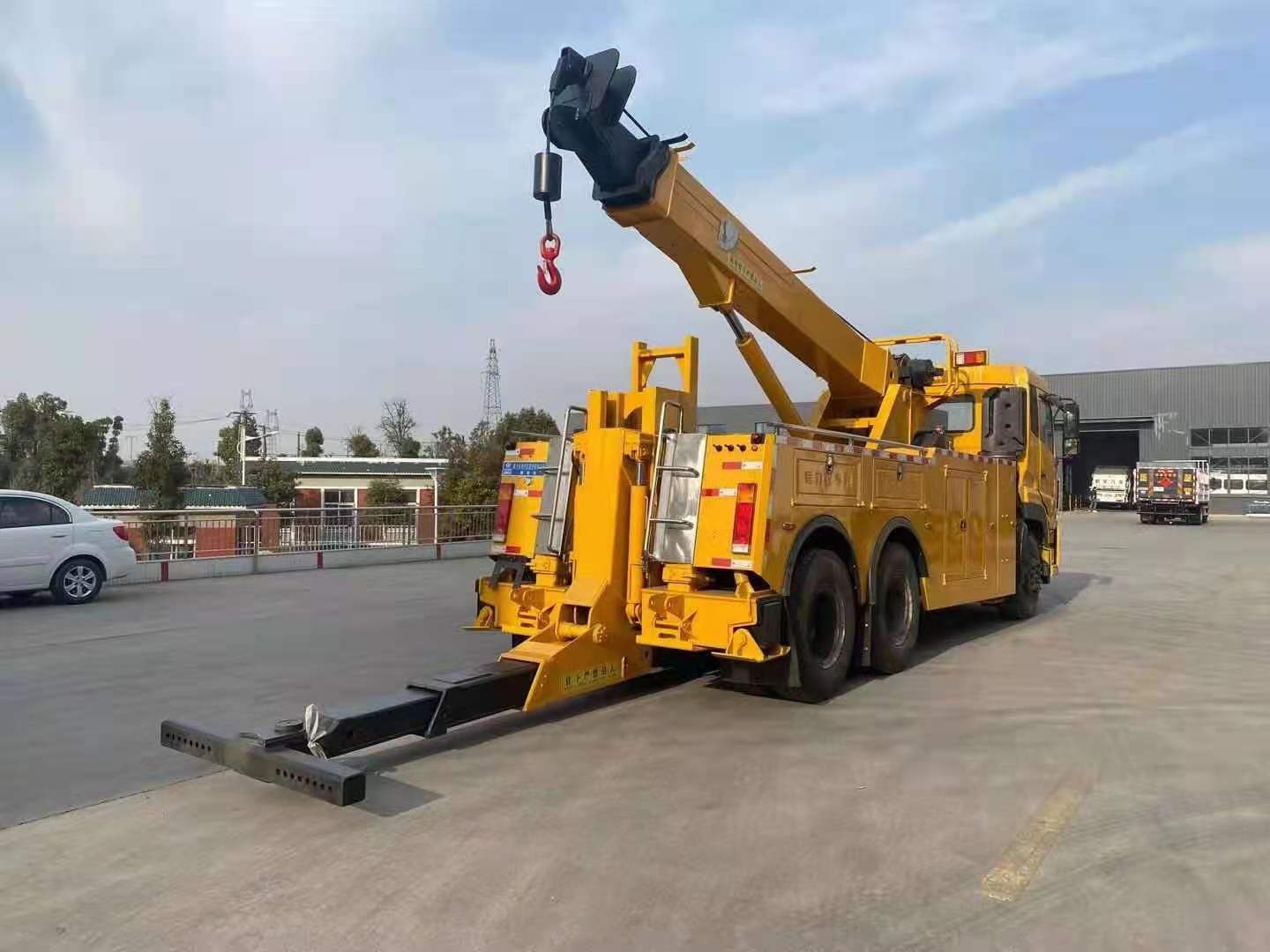 國(guó)六東風(fēng)天龍后雙橋拖吊分離清障車