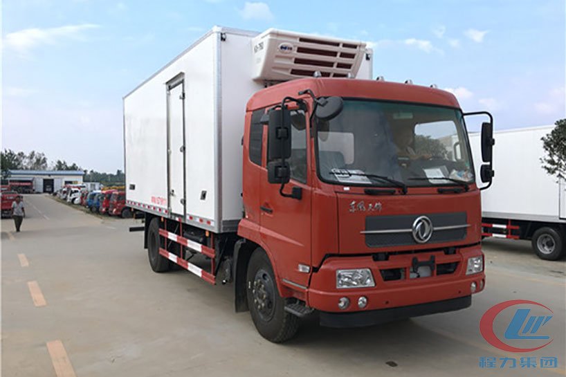程力集團東風天錦冷藏車（廂長6.1米）側(cè)面圖